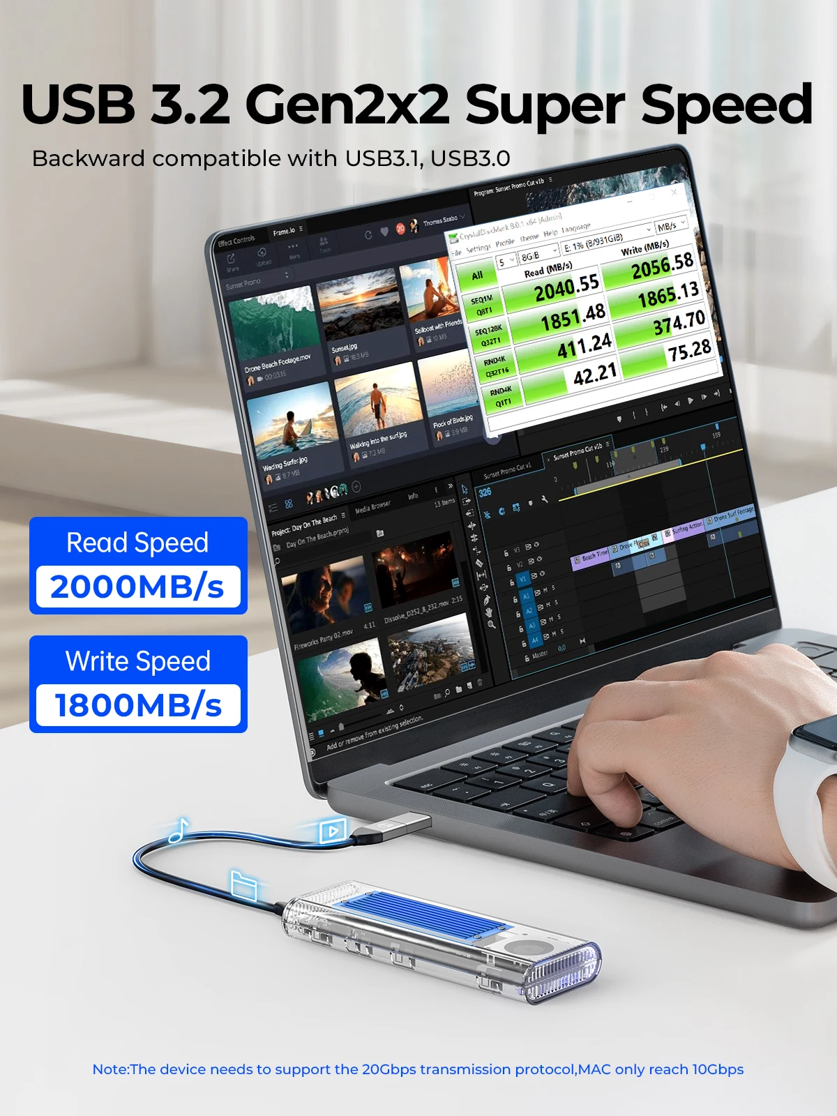 ORICO 20 Gbit/s M.2 NVMe SSD-G – Thunderbolt 4 External Ssd 4Tb Bewertung und Preis